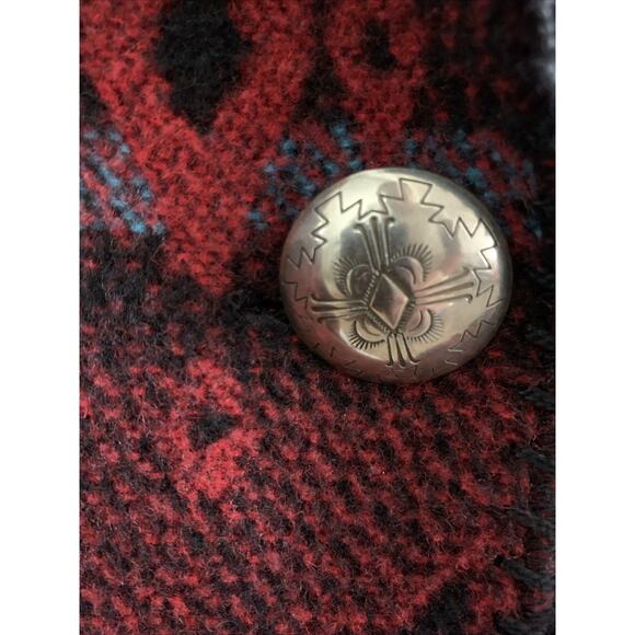 Rhonda Stark Southwest Geometric Pattern Blazer Jacket Women's Medium Wool Blend - Picture 4 of 8